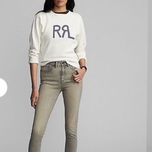 Ralph Lauren Slimming Fix Jeans, Size 14, Color Gray